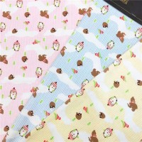 Customized transfer print one side brush polyester fleece fabric for baby clothes