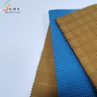 100% polyester single side waffle jacquard  polar fleece fabric plain dyed for winter clothes