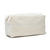 natural cotton canvas cosmetic bag